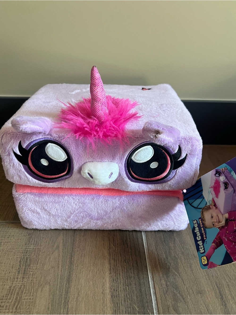 Pillow Cube Kid Cubes 2-in-1 plush unicorn toy and pillow NWT $20